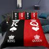 Couple Black And Red Three-Piece 3D Digital Printing Bedding