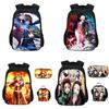 Fashionable Demon Slayer Kimetsu No Yaiba Print Schoolbag Ideal For Students And Fans