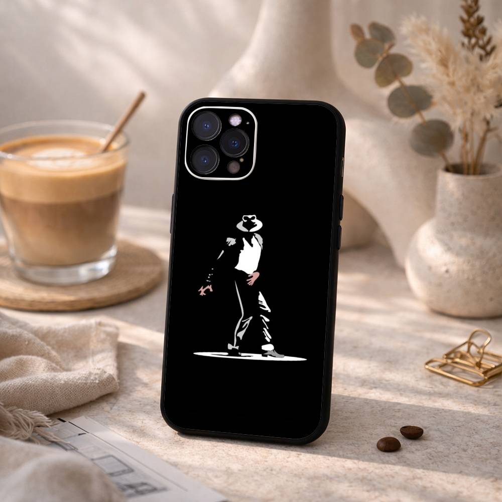 Michael Jackson Phone Case For iPhone17,16,15,14,13,12,Plus,Pro Max, 5G Others Soft Black Cover