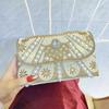 2025 Luxury High-end Big Pearl Colorful Diamond Wedding Evening Clutch Bag New Fashion Rhinestone Handbags Designer Shoulder Bag