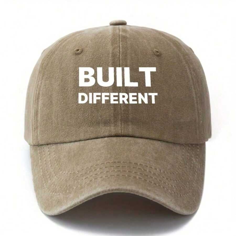 Built Different Vintage Washed Trucker Cap Adjustable Snapback Casual Outdoor Baseball Hat хаки