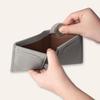 COGURE Bifold Mini-Geldbörse, Echtes Schrumpfkalbsleder, mit Scheinfach, Münzfach, Kartenschlitzen, Unisex, Inklusive Box, COPM02-Pink