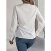 Women's Blouses Solid Color Long Sleeve Sleeved Tops Female Sexy V Neck Casual Loose Pullover Lady Elegant Autumn Shirts