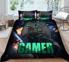 Player Bedding Microfiber Fabric Game Machine Printed Quilt Cover and Pillowcase Are Suitable for Home Decoration of Boys and Men's Game Lovers' Rooms