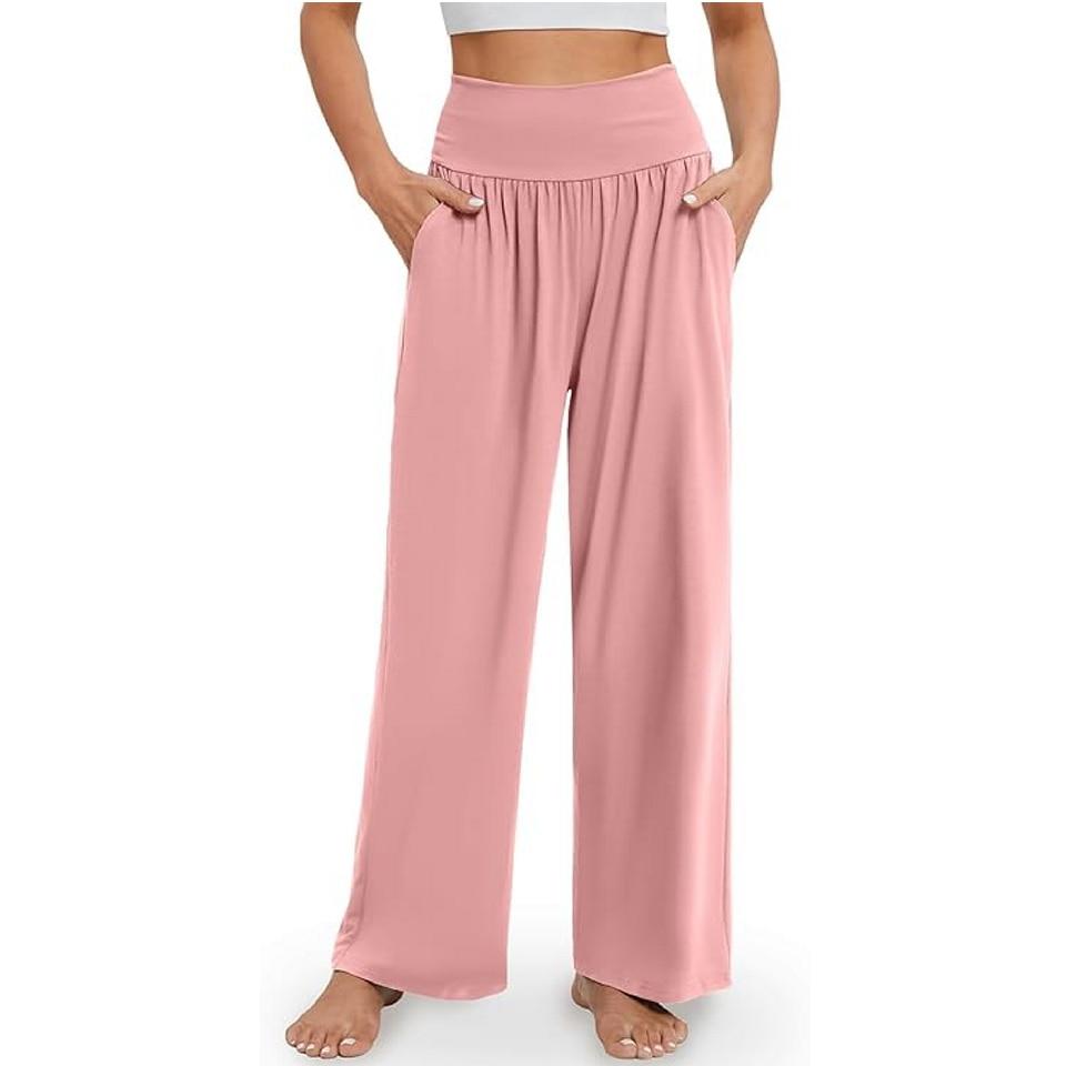 Modern Loose Fit Women's Sport Pants, Pink, for Training and Relaxation, Stylish Comfort