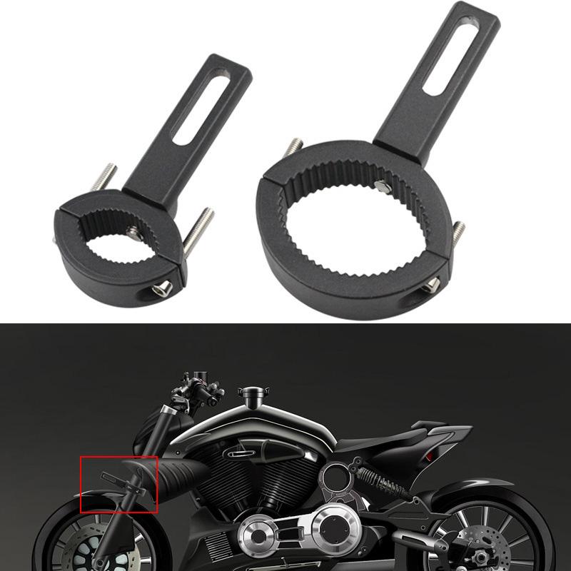 Motorcycle Light Bar Clamp Mount Bracket Bright Black Shockproof Oxidation Process Rubber Rustproof for Motorbike