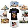 Derpy Drooling Tiger Print T-shirt Vintage Gradient Casual Tee For Men And Women Pure Cotton T-shirt
