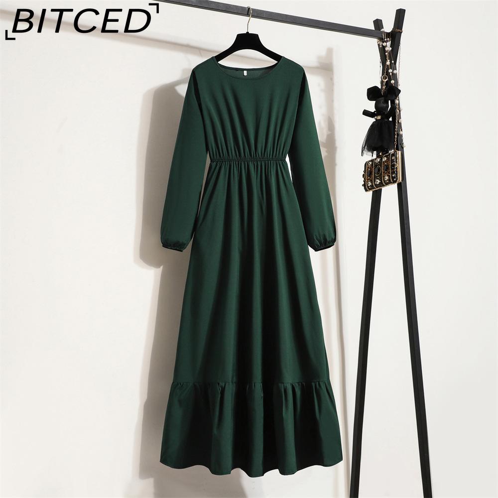 BITCED 25 Colors Spring Women Maxi Dresses Casual Long Sleeve Floral Print  O-Neck Ladies Long Dress Bohe Beach Party Mujer Vestidos Muslim Dress  buy  the best products in the Ayzeze online