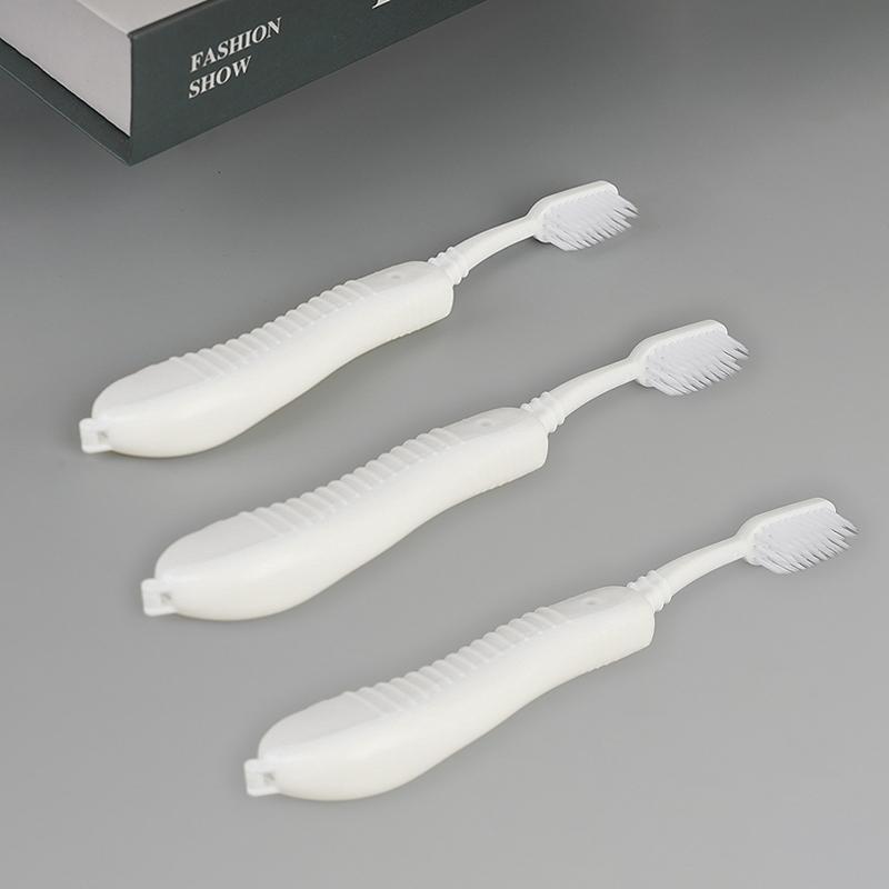 2Pcs Folding Toothbrush Set for Travel Camping Hiking Portable Compact Size Outdoor Essential