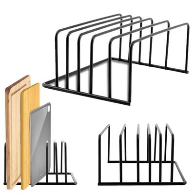 Kitchen Pan Organizer with Anti-slip Feet Baking Tray Holder And Cutting Board Storage - Efficient Cooking Utensil Organization