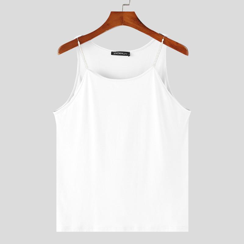 INCERUN Καλοκαιρινό ανδρικό αμάνικο λουράκι φανελάκι πάρτι κλαμπ