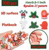 10-200pcs Kawaii Resin Christmas Charms Earring Pendant Diy Keyring Jewelry  Christmas Hanging Ornaments Decoration
