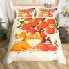 Tropical Fruit Orange Duvet Cover For Kids Teens Lightweight Quilt Covers Bedroom Decor Summer Themed Bedspread Covers No Quilt