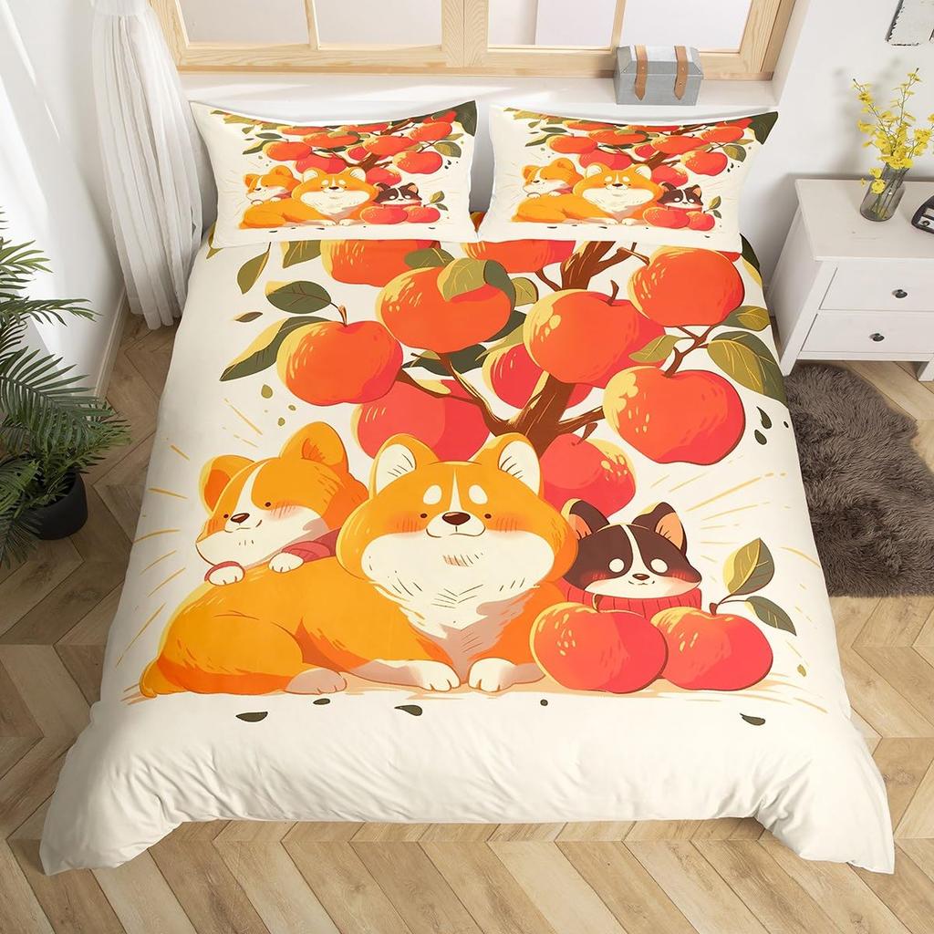 Tropical Fruit Orange Duvet Cover For Kids Teens Lightweight Quilt Covers Bedroom Decor Summer Themed Bedspread Covers No Quilt