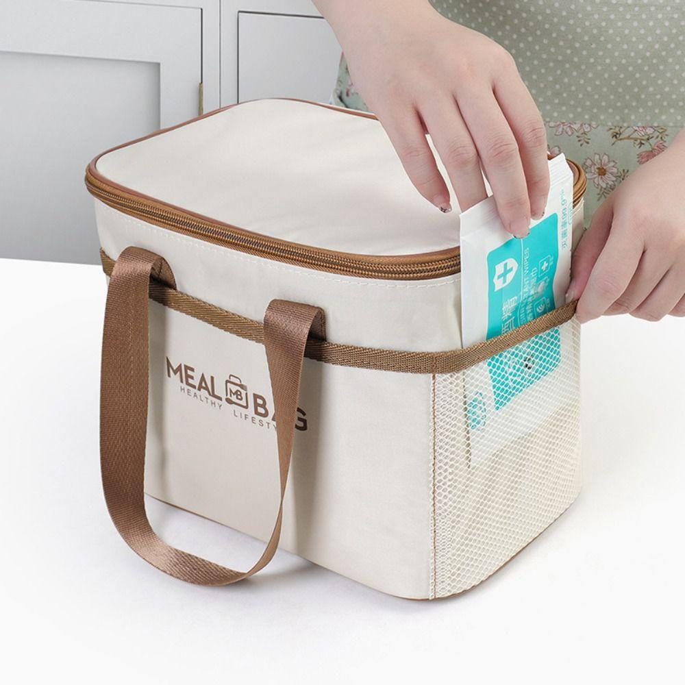 Fashion Aluminum foil Lunch Box Storage Bag Oxford Thickened Food Thermal Bag Thermal Waterproof Lunch Bag Picnic