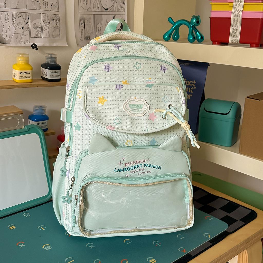 Schoolbag Japanese ins new schoolbag high value fresh sweet pain bag middle school student backpack light large capacity backpack