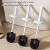 1 Set Soft Bristle Plastic Toilet Cleaning Brush Splash Proof Handle Toilet Brush With Base Bathroom Toilet Cleaning Tools
