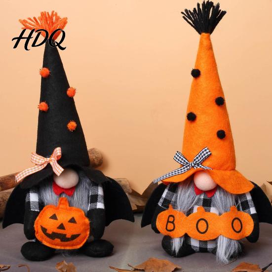 Dining Table Decorations Halloween Plush Gnome Decoration Spooky Orange Black Boo Pumpkin Swedish Tomte Seasonal Accents Figurine Elf Dwarf