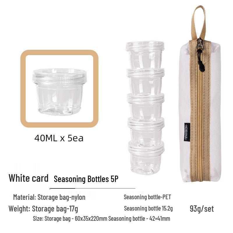 Portable Outdoor Seasoning Set: Sealed Camping Spice Jars & Oil Pot for BBQ & Picnics