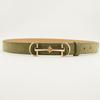 Retro Double Ring Snaffle Buckle Suede Belt for Women - Versatile Waist Cincher Accessory