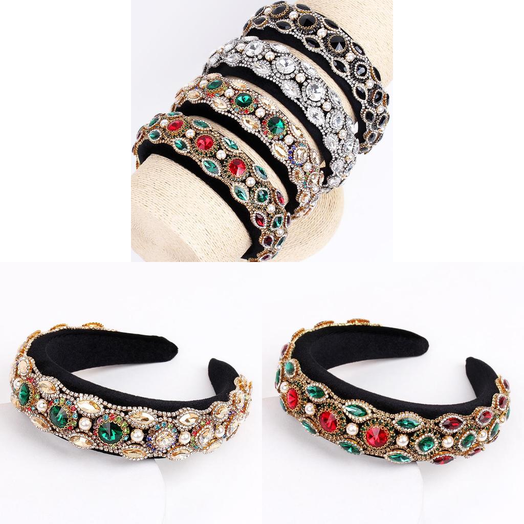 Elegant Baroque Crystal Headband With Geometric Design For Women Summer 2022