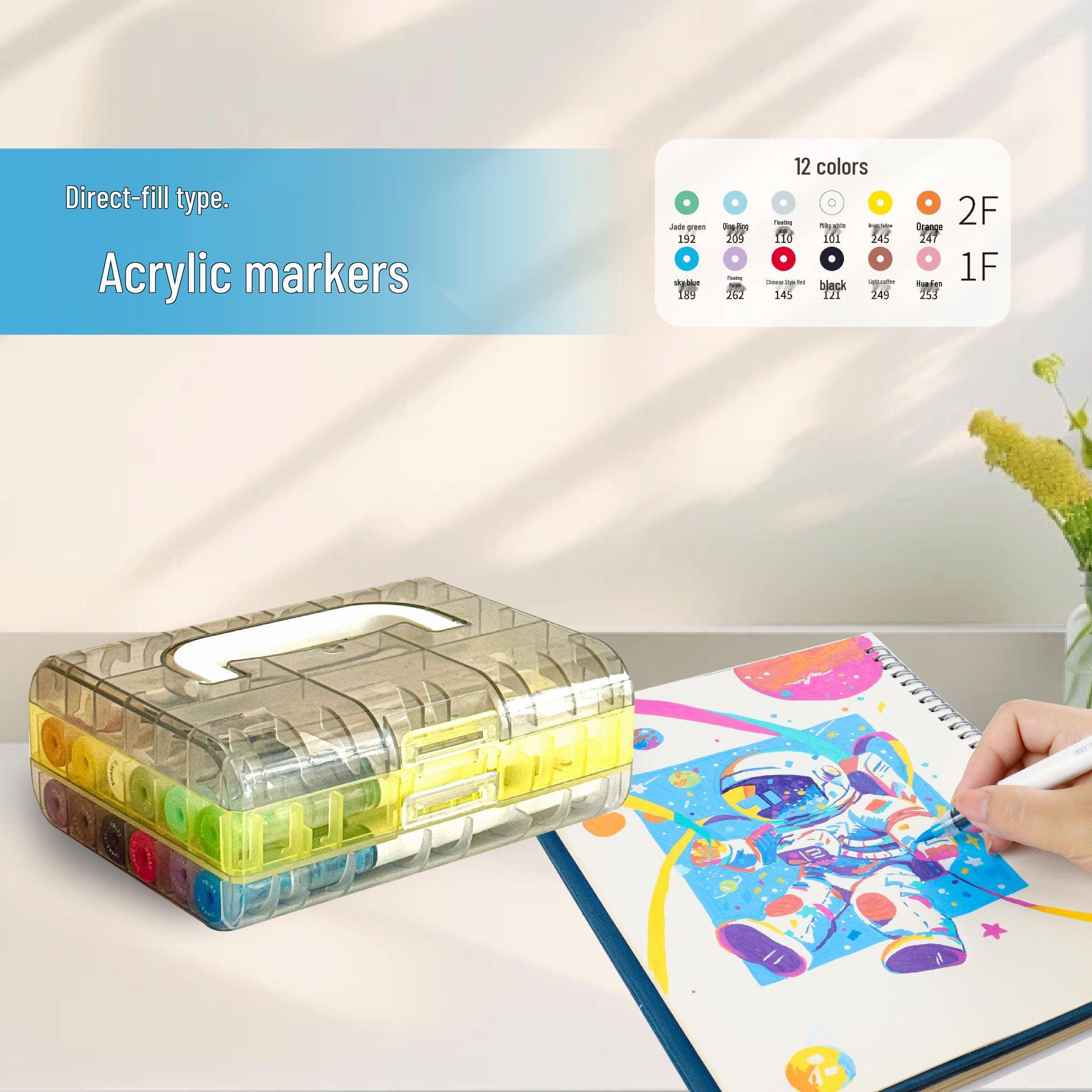 

Fox Treasure Quick-Dry Soft Tip Acrylic Marker - Stackable, Fade-Resistant for Art & Graffiti