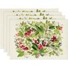 Christmas 4pcs Seasonal Winter Christmas Table Mats for Party Kitchen Dining Decoration