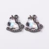 5pcs Cute Crystal CZ Rocking Horse Pendants Charms for Jewelry Making Necklace Earrings Bracelet DIY Handmade Accessories