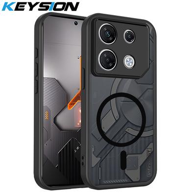 KEYSION Magnetic Phone Case for for Infinix GT 20 Pro 5G Silicone+PC Matte Translucent Shockproof Cover for Infinix GT 20 Pro