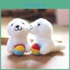 Cute Seal Plush Keychain Fluffy Toy Ultra-soft Stuffed Animal Bag Accessory