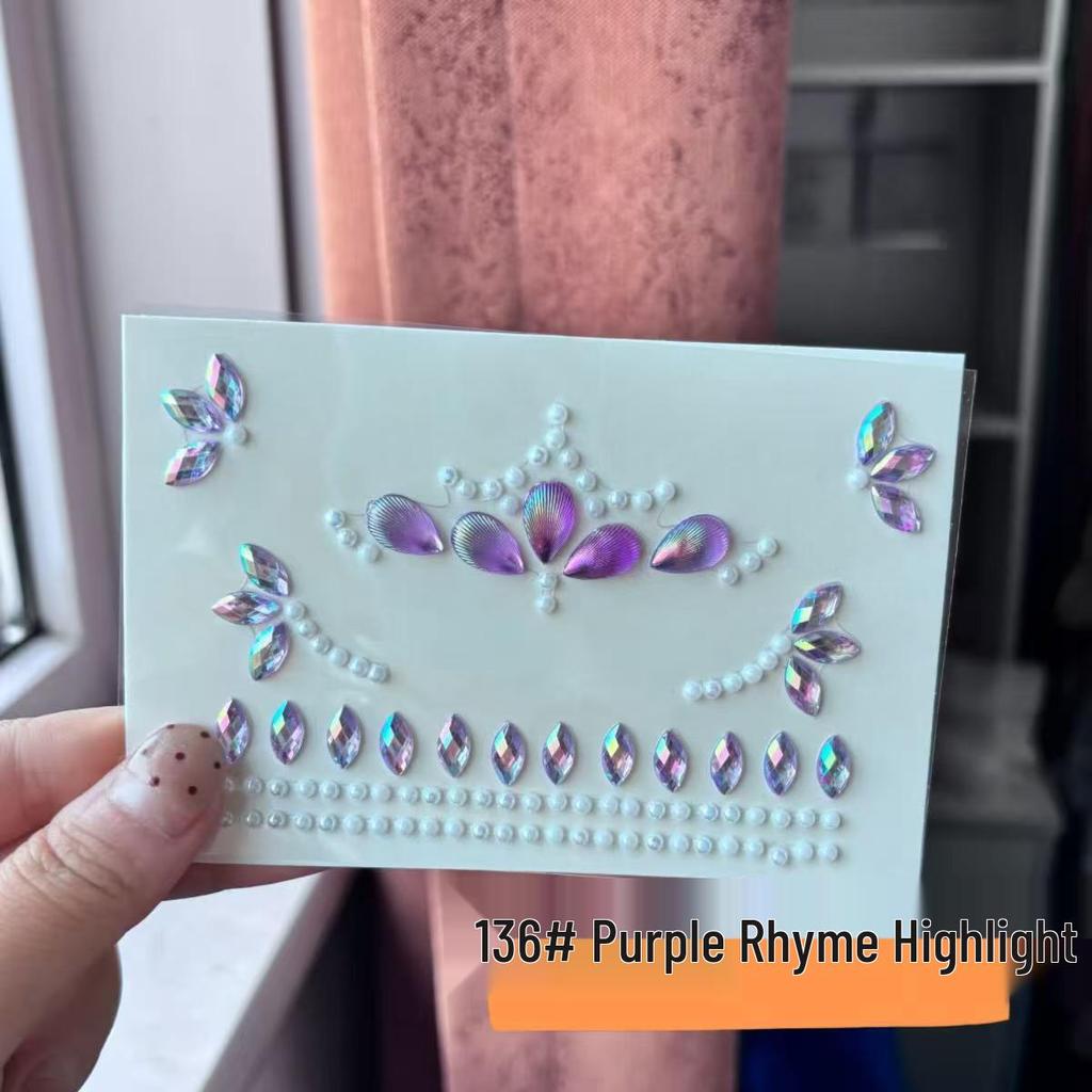 Kids' Vintage Rhinestone Face and Forehead Stickers