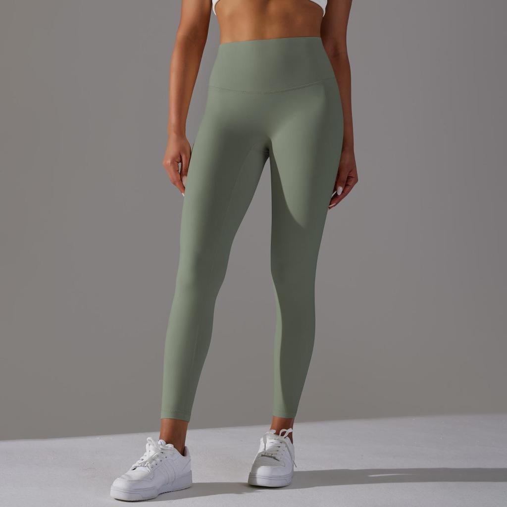 Seamless High-Waist Nude Breathable Yoga Capri Pants
