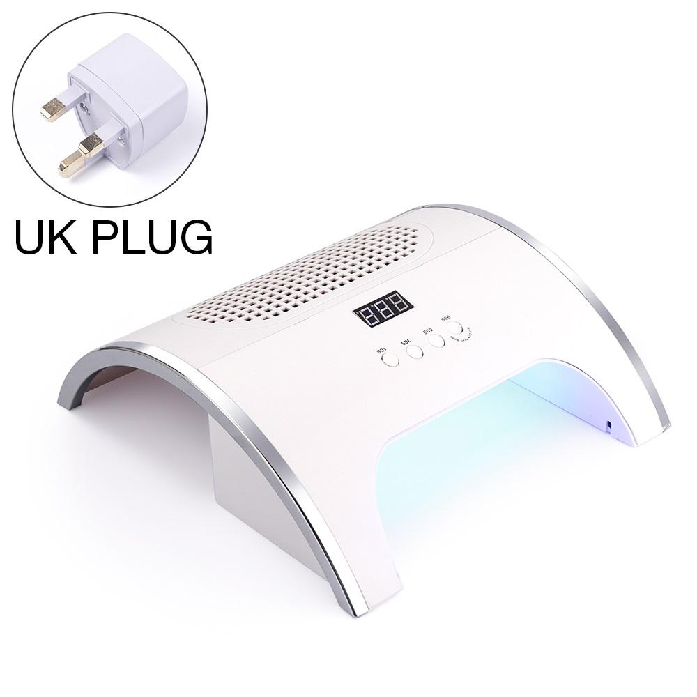 2-IN-1 Nail Dust Collector And Nail Drying Lamp 80W Nail Dust Extractor Nails Art Manicure Nail Vacuum Cleaner Gel Polish Dryer