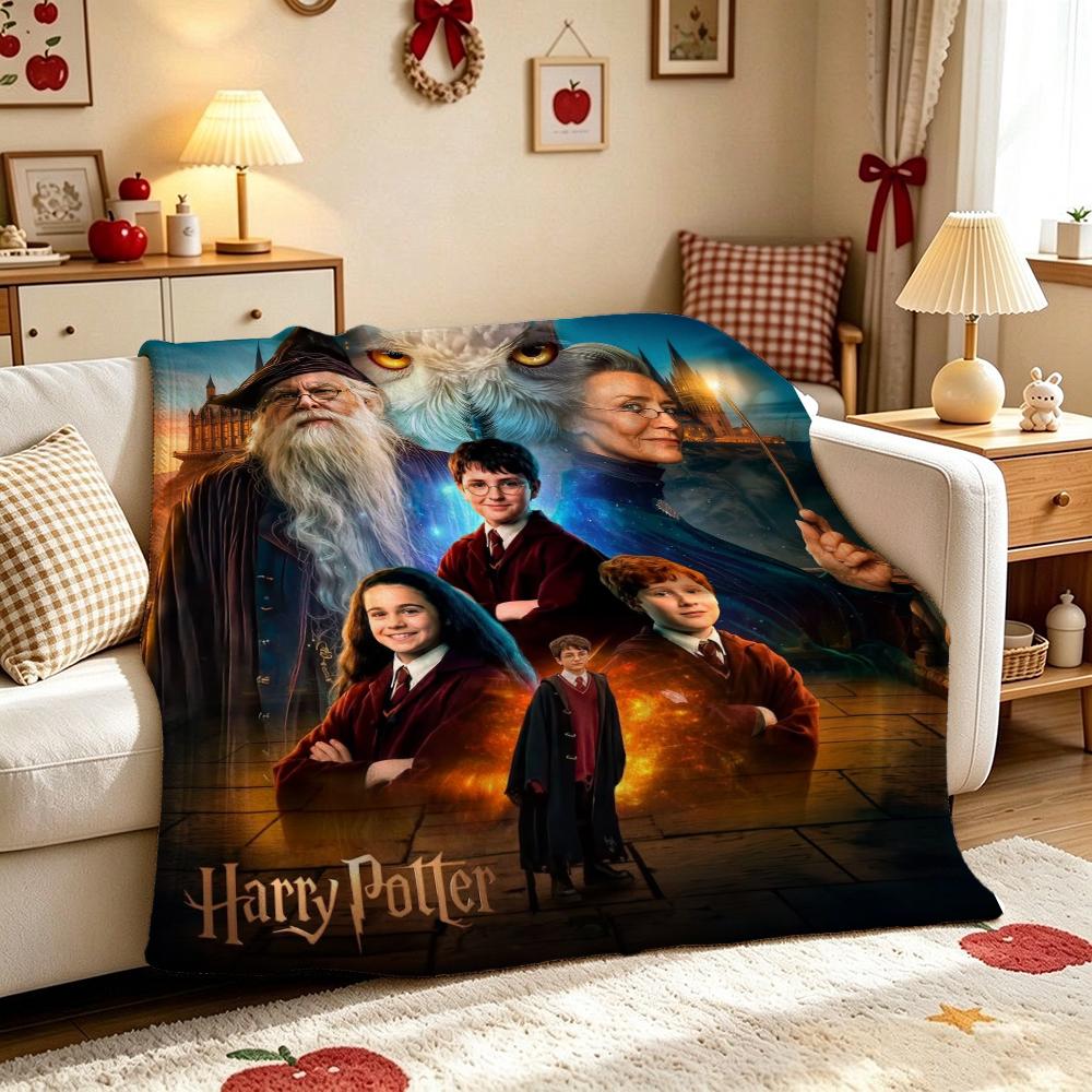 Hogwarts Four Houses Flannel Blanket Soft Warm Fleece Blanket For Living Room Air Conditioner Room Lightweight Home Decor Gift For Friends