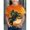 Fashion Children's Clothing Crew Neck Short Sleeve 3D Casual Color Printing Casual Short Sleeve Crew Neck T-Shirt