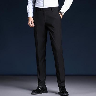 Pantalon droit extensible infroissable pour homme - Polyvalent pour l'automne/Hiver 2026, Tenue Formelle/Décontractée