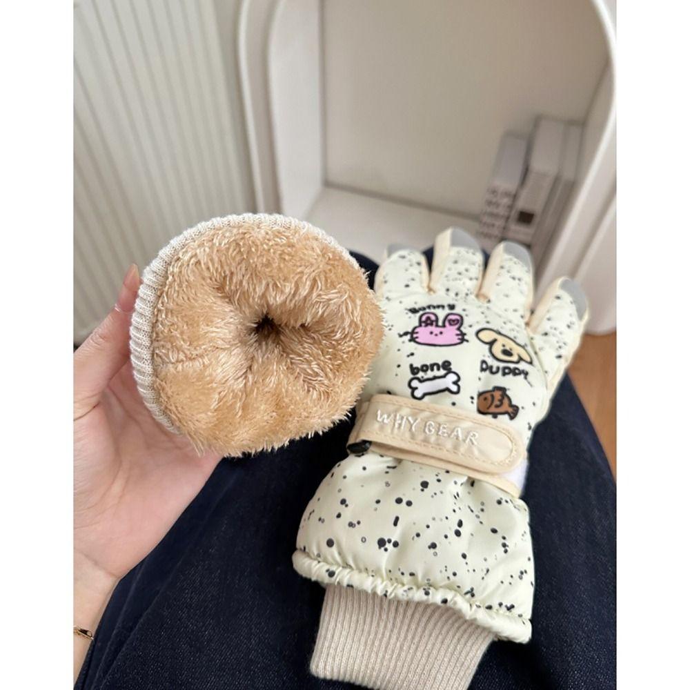 Touchscreen Winter Plush Gloves Cartoon Warm Gloves Multi-functional Ski Gloves  Sport