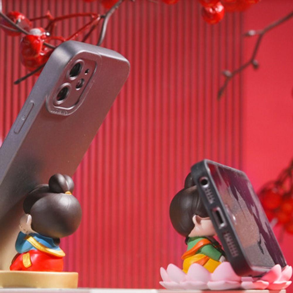 

Resin Ancient Style Phone Stand Aesthetic Cartoon Girl Desk Lazy Bracket Smart Phone Display Style A