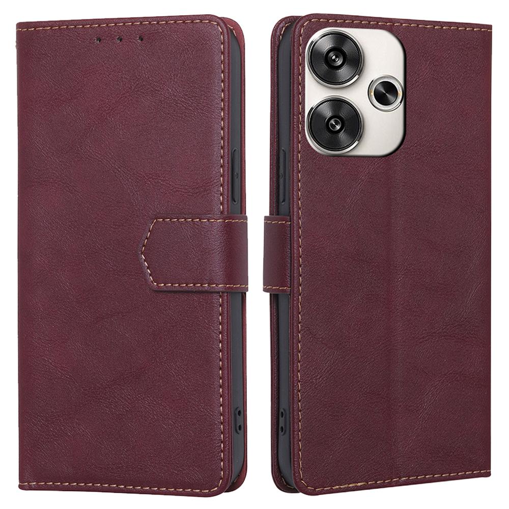 For Xiaomi Redmi Turbo 3 5G/Poco F6 5G Case RFID Blocking Leather Flip Phone Cover Magnetic Clasp