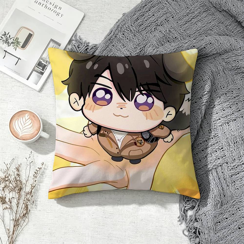 Cute Love and Deepspace Caleb Square Double-Sided Printed Pillow Case Sofa Cushion Cover Bedroom Bedside Decor