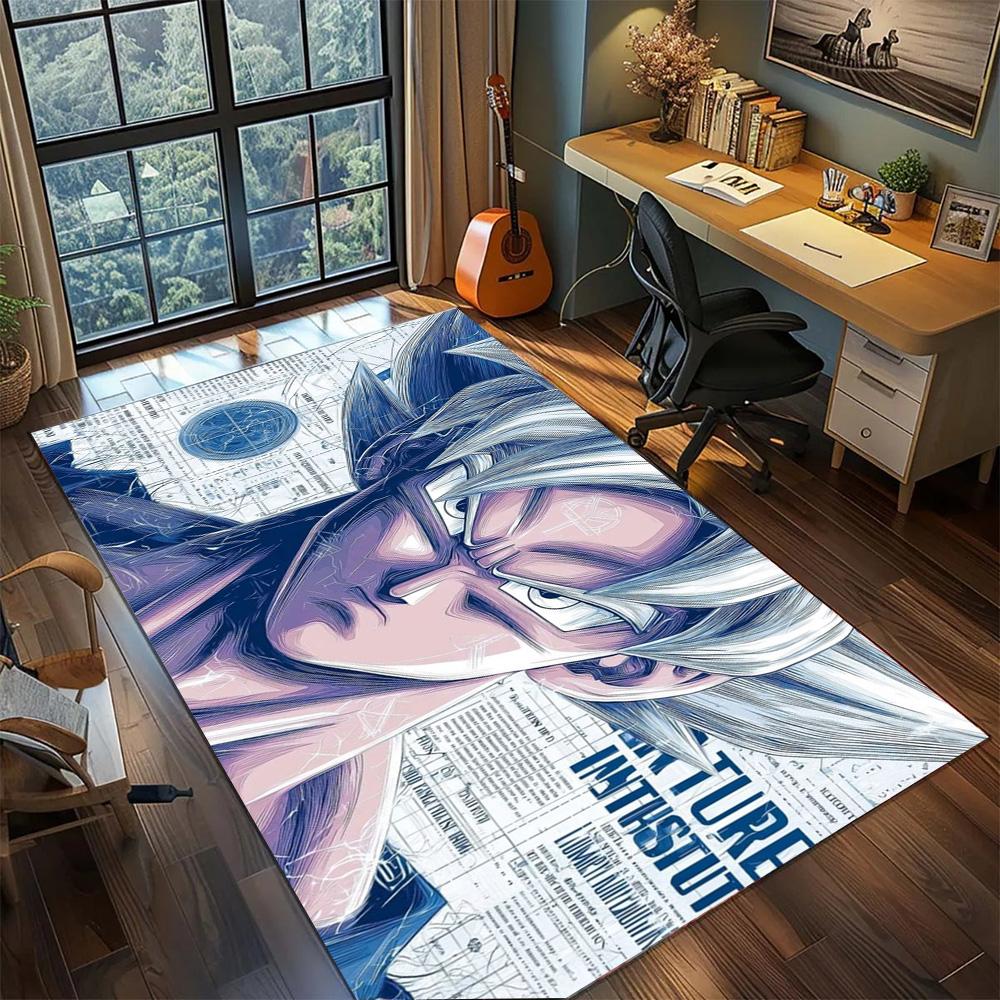 Goku Home Big Area Floor Mat, Non Slip Washable Carpet Rug Gamer Room Bedroom Interior Decor.-TING