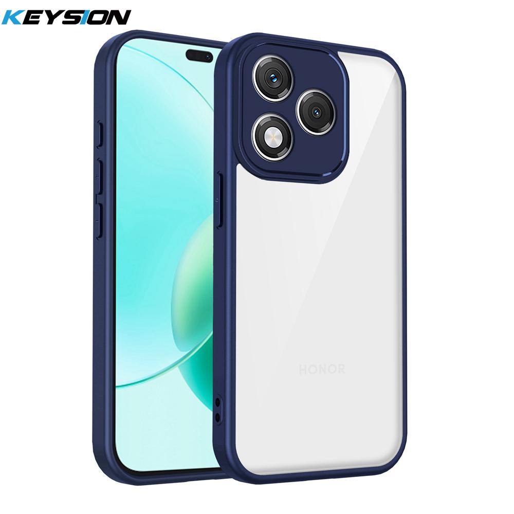 KEYSION Custodia Trasparente per Telefono per HONOR 400 400 Pro 5G Silicone+PC Cover Posteriore Trasparente Antiurto per Huawei Honor 400 Lite