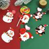 50pcs Santa Claus Lollipop Paper Cards Package Paper Kids Candy Gift Package  Decoration