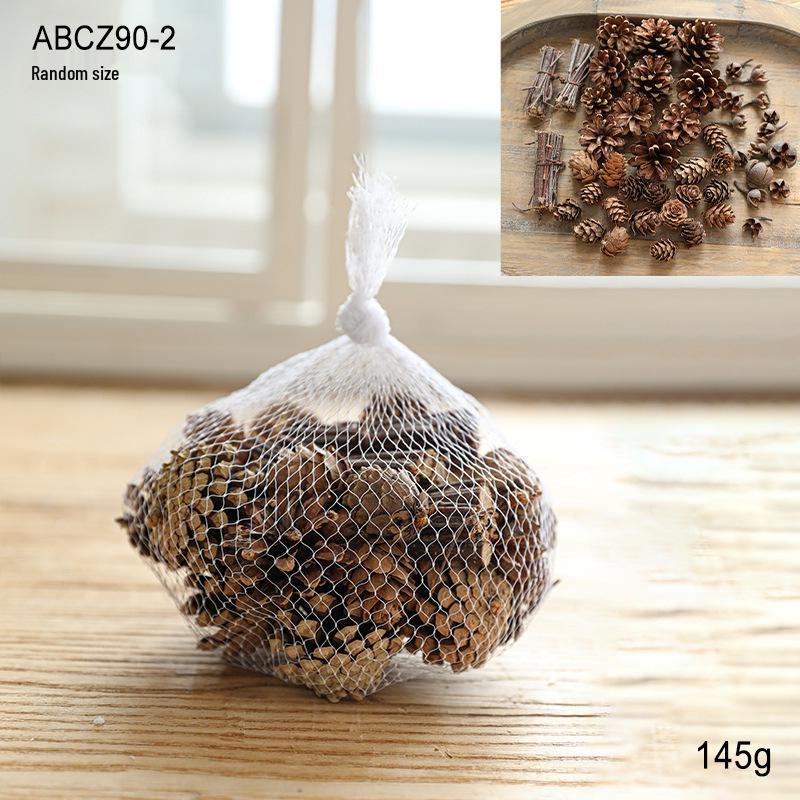 Natural Pine Cones, Logs, and Dried Fruits - Christmas Atmosphere Decoration Supplies