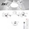 Ventilatore da Soffitto con Luce 3/4/5 Pale e Telecomando, 2-in-1 LED Silenzioso tipo Drone per Ventilazione Soggiorno, Pale Pieghevoli, 3 Velocità Dimmerabile, Attacco E27 per