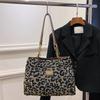 Nowa Moda Wszechstronna Torba na Ramię z Panterką Torba Damska Wysoka Tekstura Duża Pojemność Torba Shopper