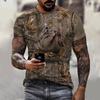 Camouflage Boar Hunting Animal T Shirts Mens Womens 3D Printed Short Sleeves Tops Street Casual Harajuku Oversized Men Clothing