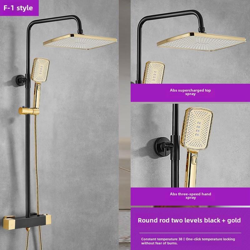 Thermostatic Shower Set with One-Touch Temp Lock & Boost Shower Head