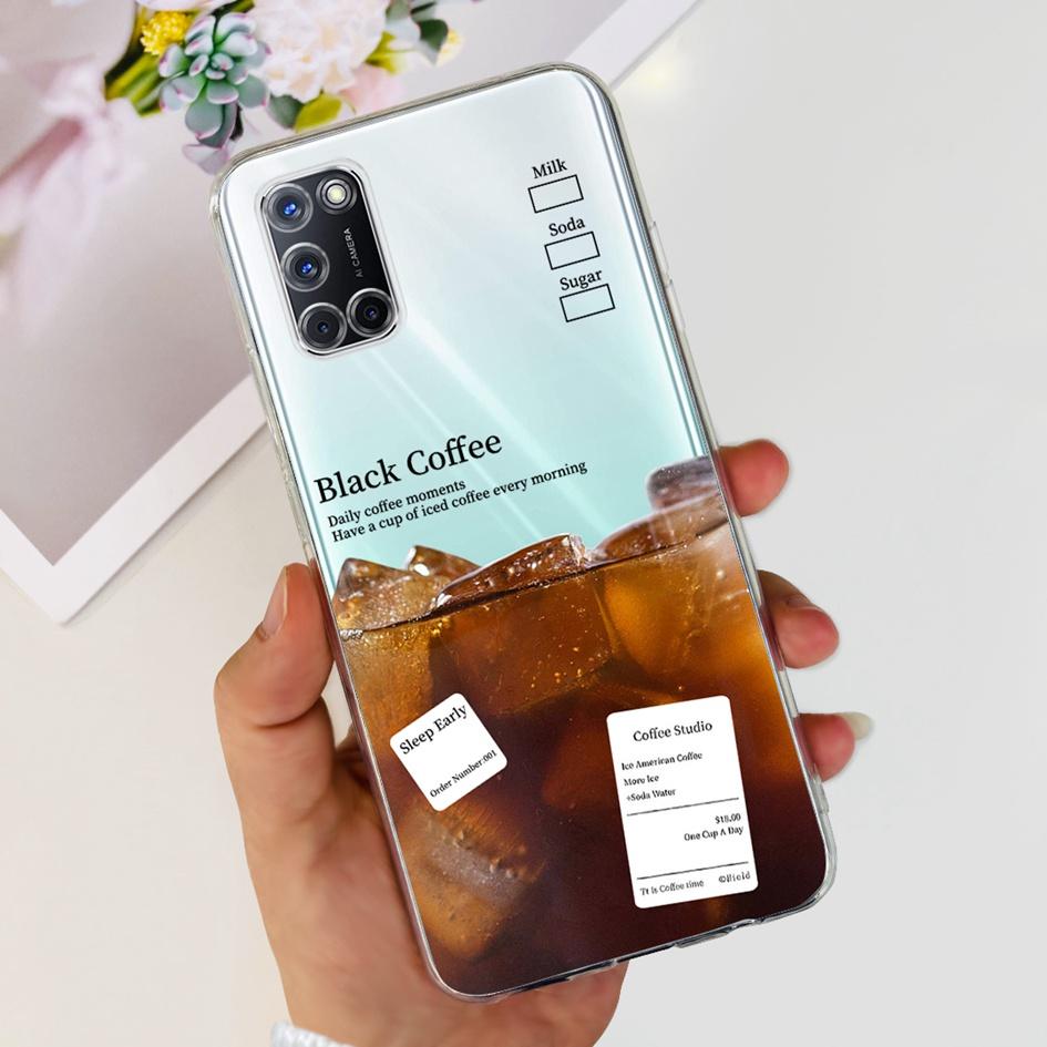 For OPPO A92 Case CPH2059 Fashion Marble Butterfly Clear Funda Soft Silicone Phone Cover For OPPO A72 A52 CPH2061 CPH2067 Bumper