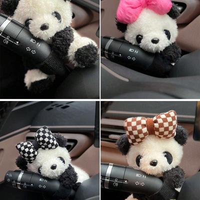 1 Stück Auto-Innendekoration Ornamente Auto-montierte Stoßstangen-Dekorationen Panda Auto-Innendekoration Zubehör